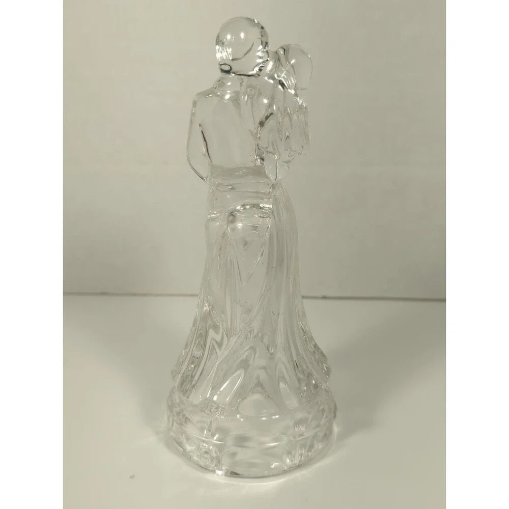 Germany Bleikristall 24% Crystal Wedding bride & groom Cake Topper